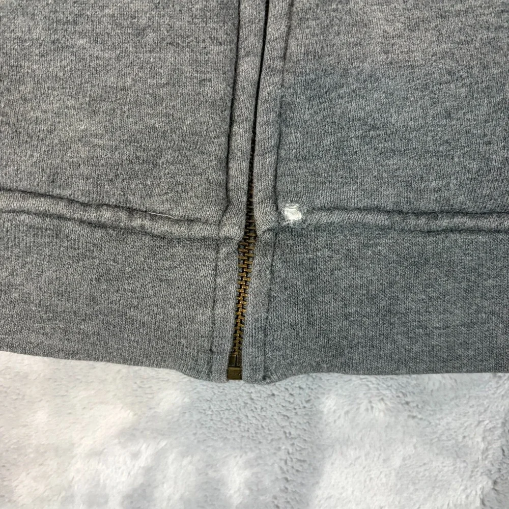 Disneyland Resort Mickey Mouse Moon Sweater Mens Medium Gray Zip Up Long Sleeve